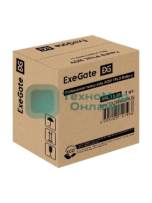 Аккумуляторная батарея ExeGate EX285652RUS HRL 12-55 (12V 55Ah, под болт М6)