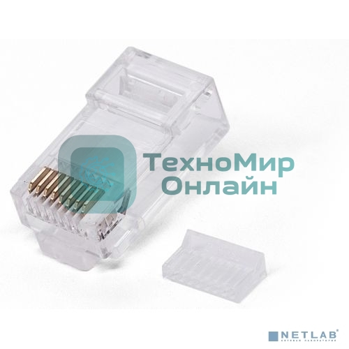 Коннектор RJ-45, Filum FL-NA-PLUG6-2 6 кат., со вставкой, 8p8c, 30 мкм, универсальный, для одножильного и многожильного кабеля, уп/100 шт