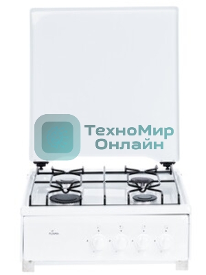 Плита газовая Flama AVG 1401 W белый,крышка