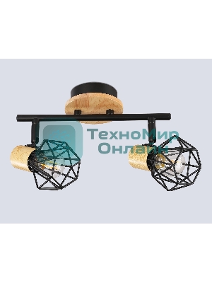 Светильник Ambrella light TR8752/2 BK/WD черный/дерево IP20 E27/2 310*115*200
