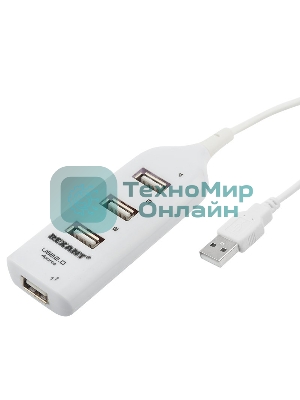 Разветвитель USB 2.0 Rexant на 4 порта белый