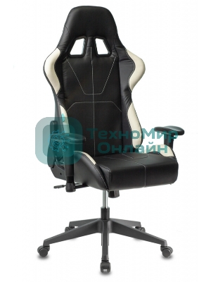 Кресло Бюрократ VIKING 5 AERO WHITE черный/белый, экокожа, 120 кг, механизм качания