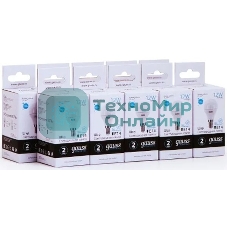 Лампа светодиодная Gauss Elementary 12Вт цок.: E14 шар 220B 4100K св. свеч. белый ней. (упак.: 10 шт)