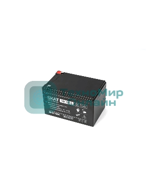 Аккумулятор SKAT SB 1212, 12В, 12Ач, максимальный ток заряда 3,6 А.