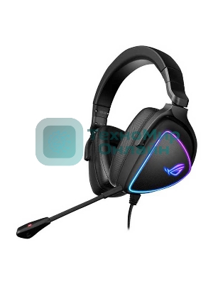 Игровые наушники ASUS ROG Delta S черные (7.1, USB Type-C + A, RGb подсветка, 50 мм, ESS 9281 Pro, микрофон, 90YH02K0-B2UA00)