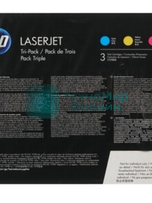 Картридж лазерный набор Hewlett-Packard 312A CF440AM голубой, желтый, пурпурный для HP CLJ Pro M476 2400 стр.