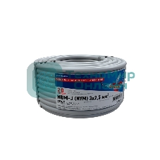 Кабель силовой медный Rexant NUM-J 3x2,5 мм², длина 20 метров, ГОСТ 31996-2012, ТУ 3520-015-38229892-2015