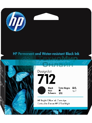 Картридж струйный HP 712 3ED70A черный (38мл) для HP DJ Т230/630