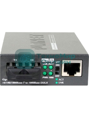 Медиаконвертер PLANET Technology FT-802 10/100Base-TX to 100Base-FX (SC) Bridge Media Converter, LFPT Supported