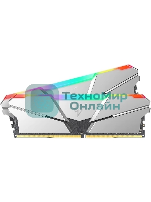 Оперативная память NETAC Shadow, DDR4, 16GB (2x8GB), 3600MHz, CL16, DIMM, с радиаторами, RGB, серебристый