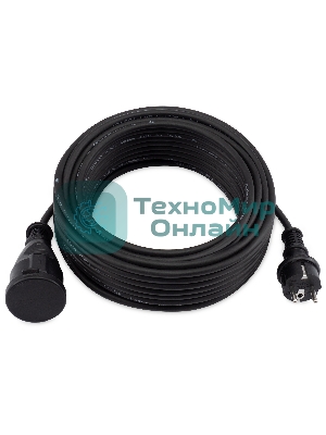 Удлинитель силовой Starwind ST-PS1.20/FRB-16 3x1.0 кв.мм 1 розет. 20 м КГ 16A без катушки черный
