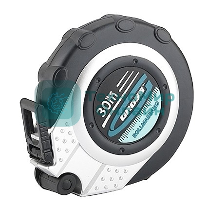 Рулетка геодезическая Gross 30 м х 13 мм, закр. корп., металл. лента, нейлон