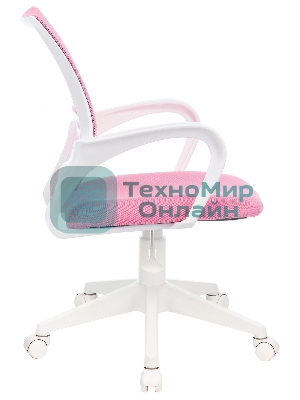 Кресло Бюрократ CH-W695NLT TW-06A TW-13A розовый, сетка/ткань, 120 кг, механизм качания