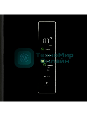 Холодильник Maunfeld MFF183NFBE черный трехкамерный 270/135л морозилка снизу, NoFrost, Side by Side