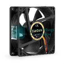 Вентилятор для корпуса ExeGate EX08020S3P-24 черный, 80 мм, 3900 об/мин, 41.2 дБ, 3 pin