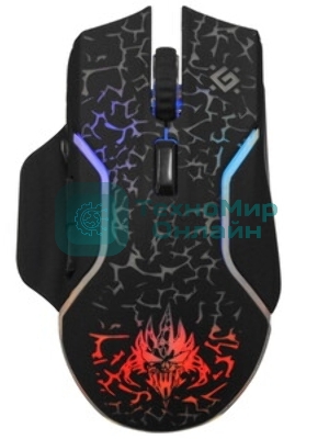 Мышь беспроводная Defender Oneshot GM-067 черный, 3200 dpi, радиоканал, USB, кнопки - 7