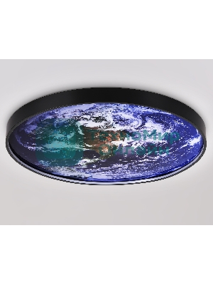 Настенно-потолочный светодиодный светильник Ambrella light FW11136 BK черный 50W LED 3000-6400K D800*38