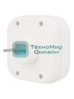 Четверник электрический Rexant 6А без заземления, белый