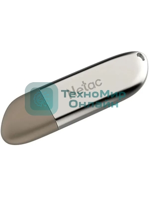 Флешка USB Netac U352 128Gb <NT03U352N-128G-20PN>, USB 2.0, с колпачком, металлическая