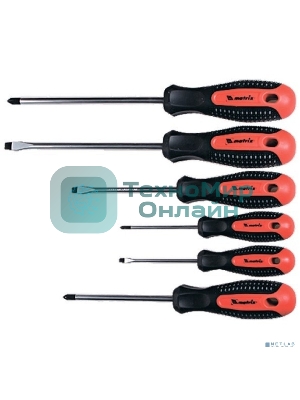 Отвертка MATRIX 13351проф. fusion crv 3компонентная рукоятка antislip 6шт.