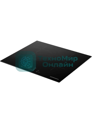 Индукционная варочная панель Kuppersberg ICI 604 60 см, индукция, High-Tech, inverter, прямой край, 9 уровней мощности, бустер, Stop and Go, автоматическое отключение, таймер, индикатор остаточного тепла, сенсорное/слайдерное управление, черный