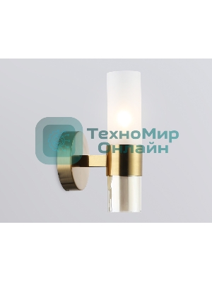 Настенный светильник Ambrella light LH55116 BS/FR/TI латунь/белый матовый/янтарь E14 max 40W 130*100*225