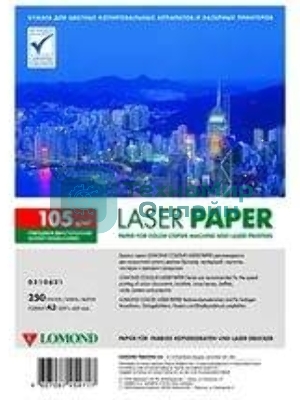Фотобумага Lomond двусторонняя глянцевая, для лазерной печати, 105 г/м2, А3/250л.
