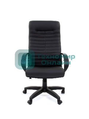 Кресло Chairman 480 LT черный, экокожа, 120 кг