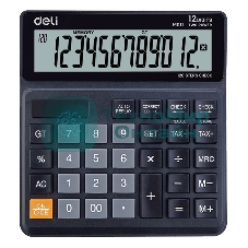 Калькулятор бухгалтерский Deli EM01120 черный 12-разр.