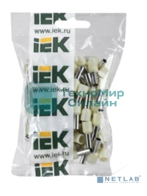 Наконечник-гильза изол. Е1012 10 кв.мм (уп. 100 шт) IEK UGN10-010-07-12