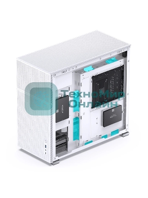 Компьютерный корпус без блока питания Case JONSBO D41 MESH, Midi-Tower, TG, no fan, 1xUSB-A 3.2 + 1xUSB-C 3.2, ATX, mATX белый