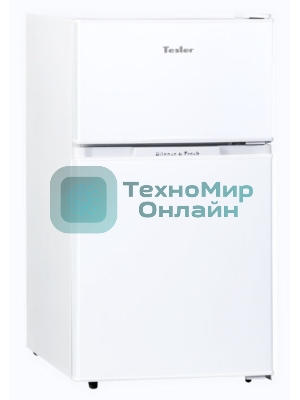 Холодильник Tesler RCT-100 WHITE, 2-х камерный, морозилка сверху, упр. механическое, капельная система,45.5х54х83.2