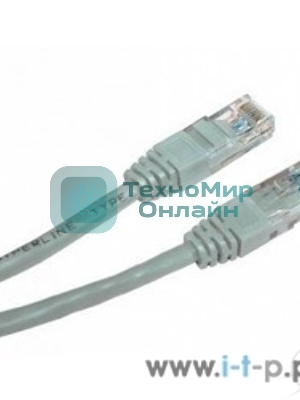 Патч-корд UTP, кат 5e, 1м с RJ45серый