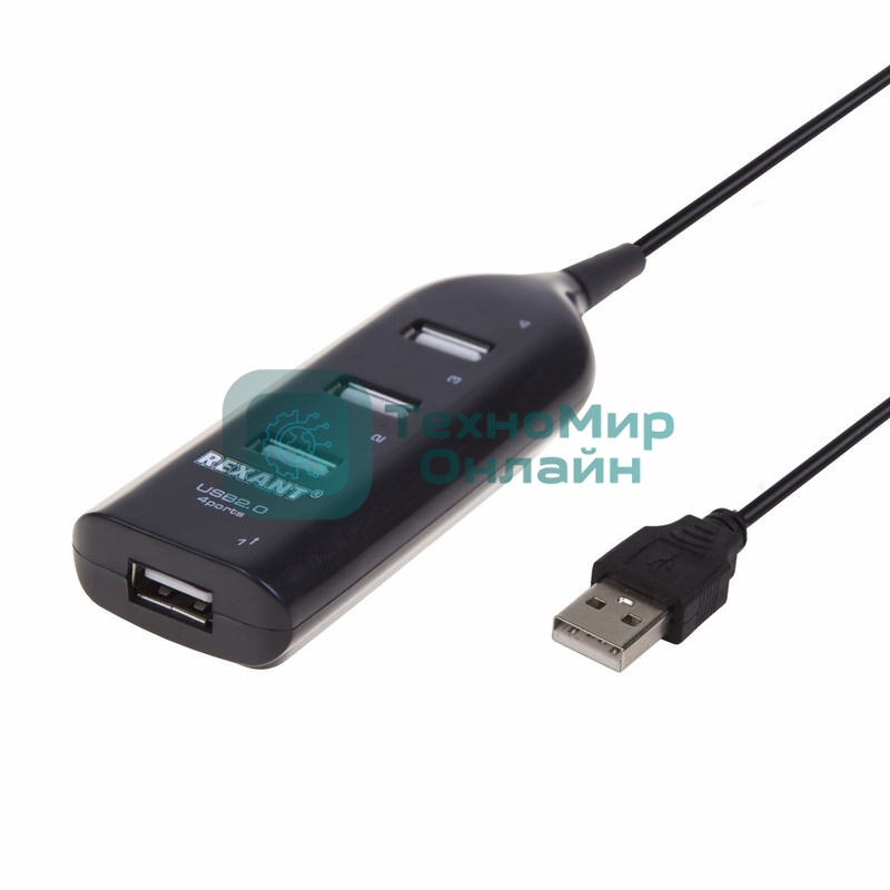 Разветвитель USB 2.0 Rexant на 4 порта