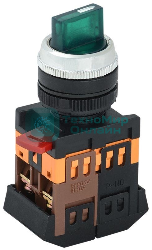 Переключатель ANC-22-2 на 2 фикс. полож. зел. 1з+1р IEK BSW10-ANC-2-K06