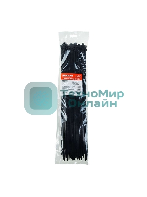 Хомут кабельный Rexant 4.8х400 нейл. черный (уп. 100 шт)