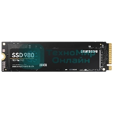 Накопитель SSD Samsung 980, 250Gb, PCIe 3.0 x4, M.2 2280, NVMe, R/W 2900/1300