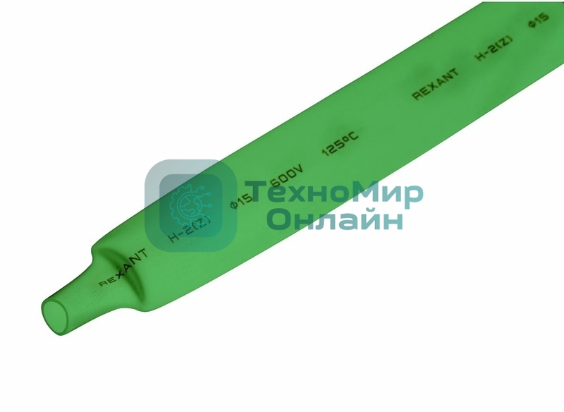 Трубка термоусаживаемая PROconnect ТУТ 15,0/7,5мм, зеленая, упаковка 50 шт. по 1м,