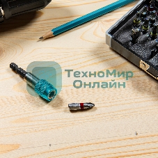 Набор бит Gross 11363 магнитный адаптер, сталь S2, пластиковый кейс, 32 предм.