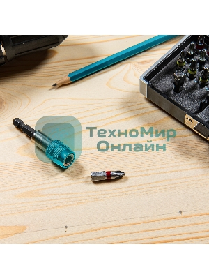 Набор бит Gross 11363 магнитный адаптер, сталь S2, пластиковый кейс, 32 предм.