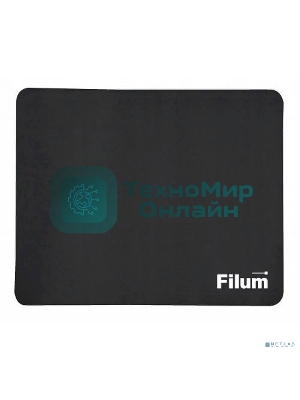 Коврик для мыши Filum FL-MP-S-BK-1 черный, 250x200x1 мм., ткань+резина.