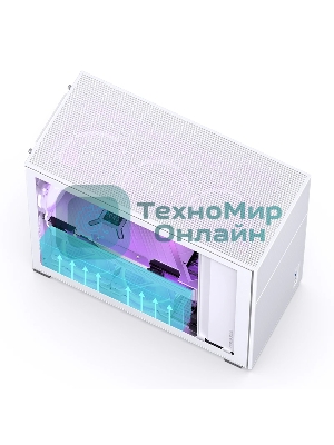 Компьютерный корпус без блока питания Case JONSBO D41 MESH, Midi-Tower, TG, no fan, 1xUSB-A 3.2 + 1xUSB-C 3.2, ATX, mATX белый