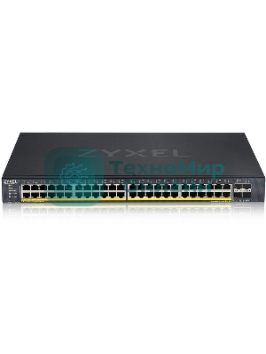 Коммутатор XGS1935-52HP, 52 Port Smart Managed PoE Switch, 48x Gigabit PoE and 4x 10G SFP+, hybrid mode, standalone or NebulaFlex Cloud, 375 Watt PoE