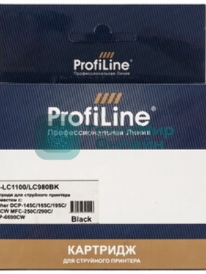 Картридж струйный для принтеров Brother PL-LC1100/LC980BK DCP -145C/165C/195С/375CW MFC-250C/290C/DCP-6690CW Black водн ProfiLine