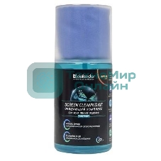 Чистящий спрей Defender для экранов/пластиковый флакон с пульверизатором 200 мл + микрофибра 20 х 20 см/Беларусь