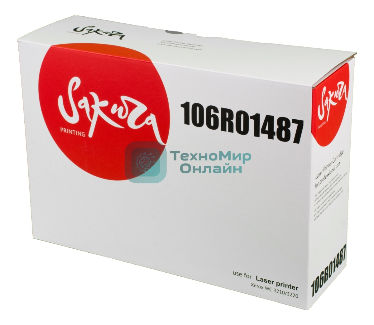 Картридж Sakura 106R01487 для Xerox WC 3210/3220, черный, 4100 к.