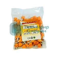 Наконечник штыревой втулочный изолированный Rexant F-12 мм 2х4 мм² (НШВи(2) 4.0-12/НГи2 4,0-12) оранжевый