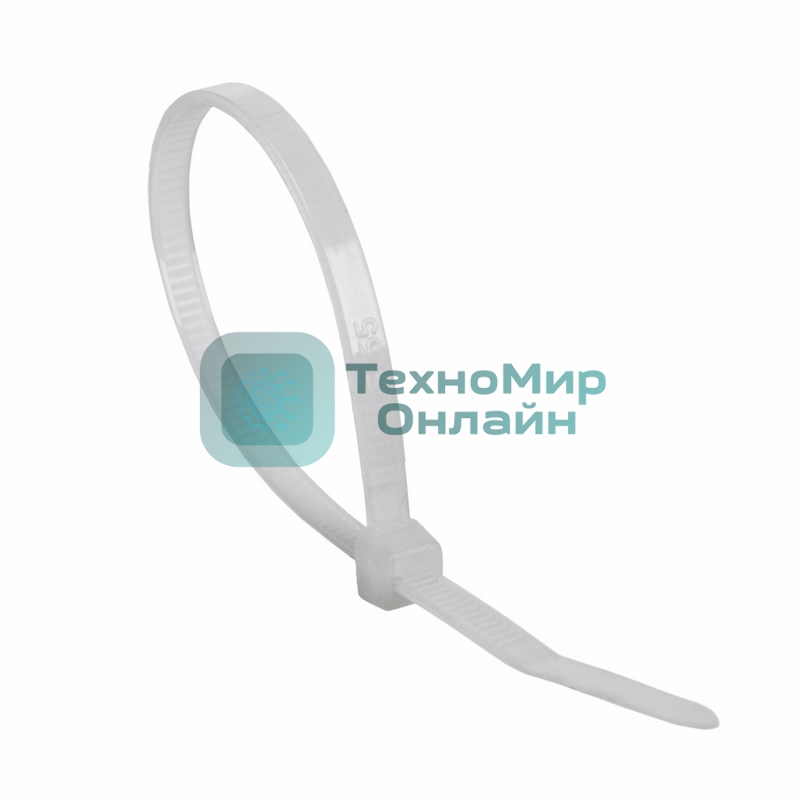 Хомут-стяжка нейлоновая многоразовая Rexant 150x3,5 мм, белая, упаковка 100 шт.