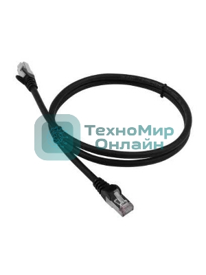 Патч-корд LANMASTER LAN-PC45/S6A-1.0-BK FTP вилка RJ-45-вилка RJ-45 Cat.6А 1м черный LSZH (уп.:1шт)
