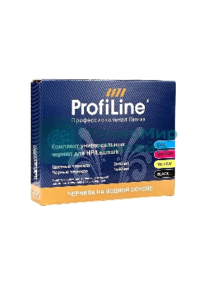 Комплект ун-ных чернил для принтеров HP/Lexmark, Black/Cyan/Magenta/Yellow 4x40 мл водн ProfiLine